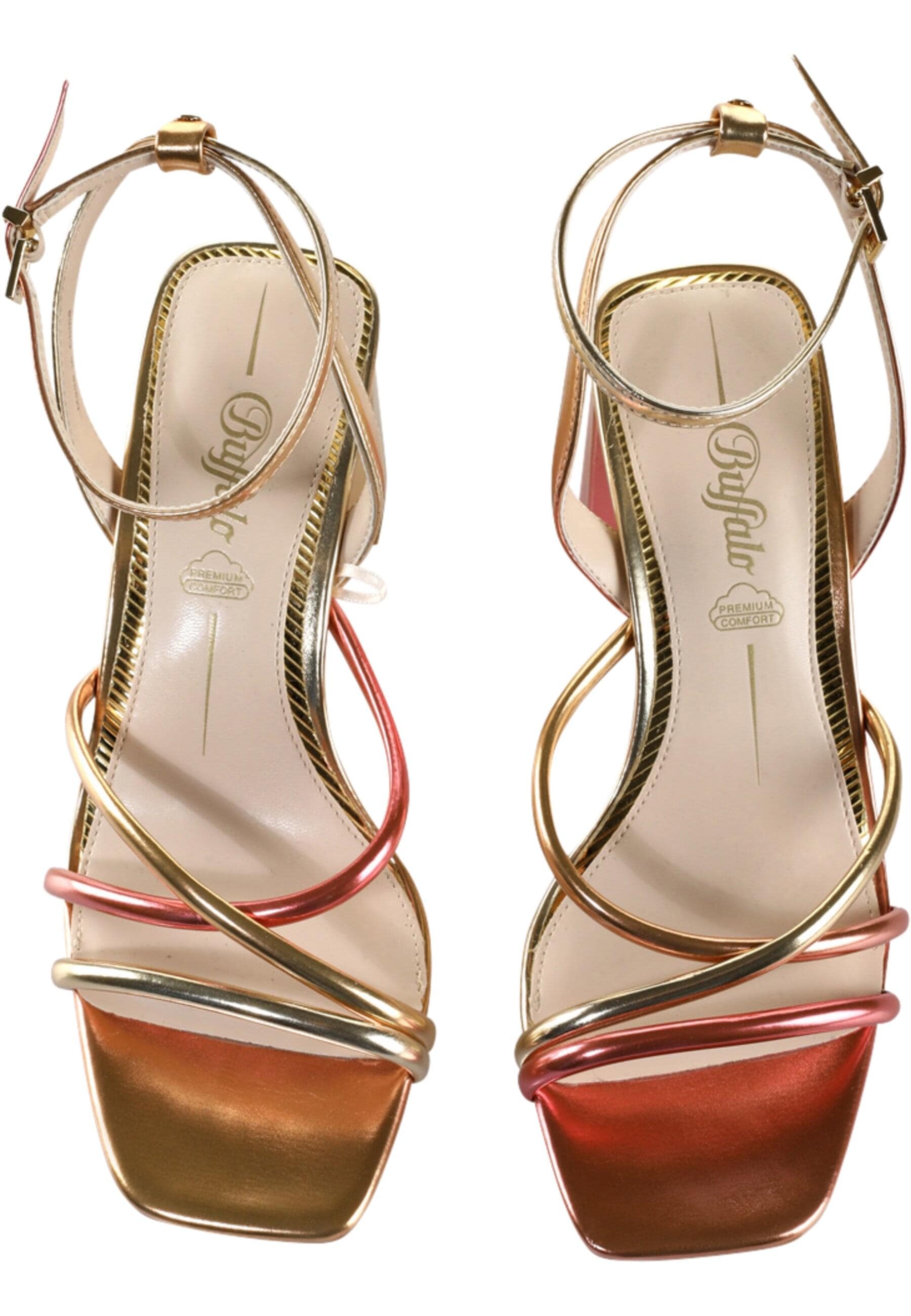 High-Heel-Pumps BUFFALO "Buffalo Buffalo April MSS - Vegan Nappa", Damen, Gr. 38, schwarz, silber, Kunstfaser, unifarben, Schuhe