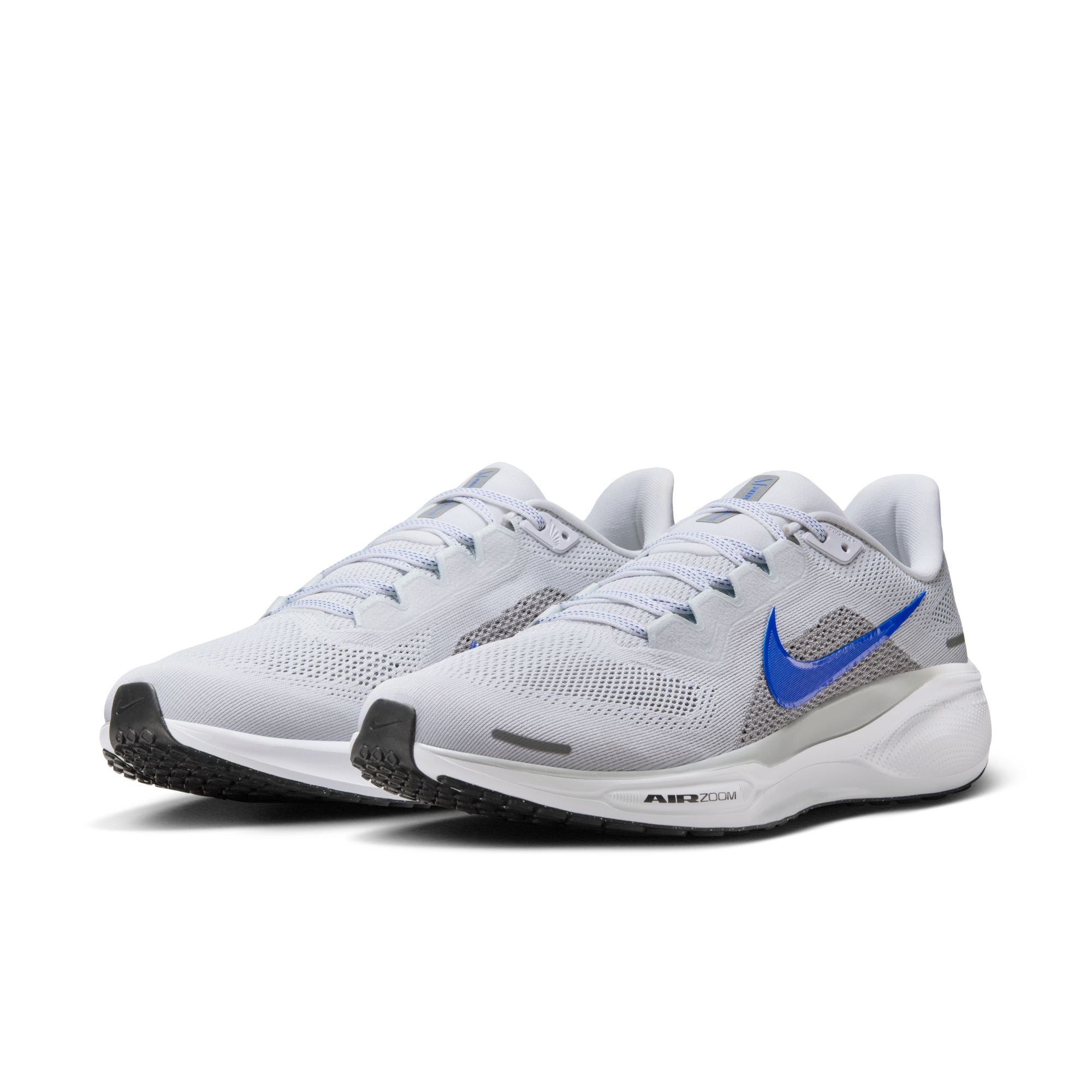 Laufschuh NIKE "AIR ZOOM PEGASUS 41", Herren, Gr. 42,5, silber (weiß, racer blau, wolf grau, pure platinum), Textil, Schuhe Laufschuh, Topseller