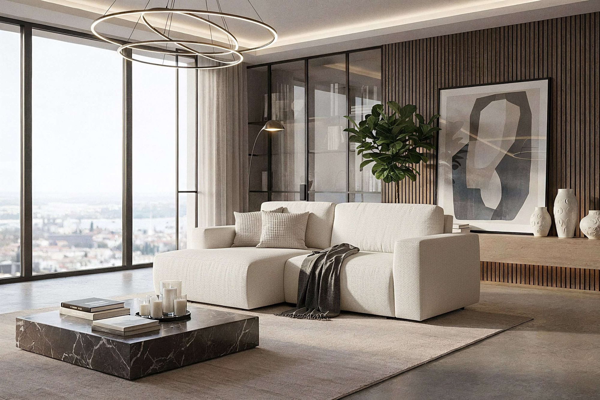 Schlafsofa HOME AFFAIRE "Noord Schlafecksofa, Breite 250 cm", natur, B:250cm H:82cm T:143cm, 94% Polyester, 6% Nylon, Sofas, Schlafsofa, Cord, Struktur, Webstoff, mit Wellenunterfederung, Massivholzrahmen Image