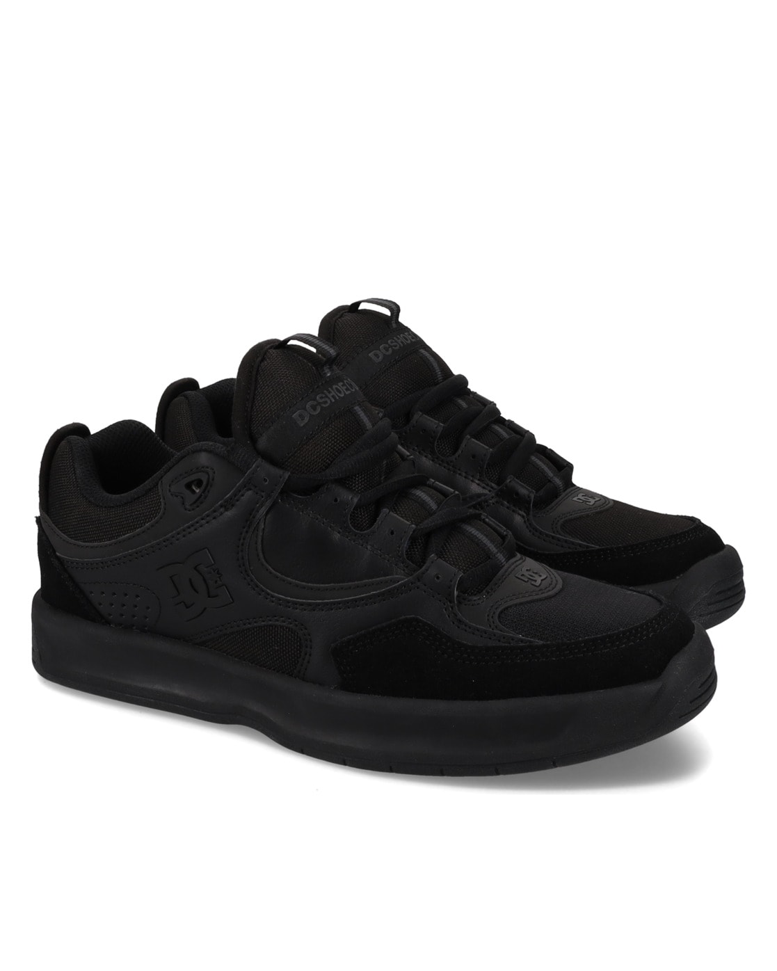 Skateschuh DC SHOES "Kalynx Zero", Herren, Gr. 6(38), schwarz (schwarz, schwarz, schwarz), Obermaterial: Leder (Kuh) / Futter: Textil / Außensohle: Gummi, Schuhe