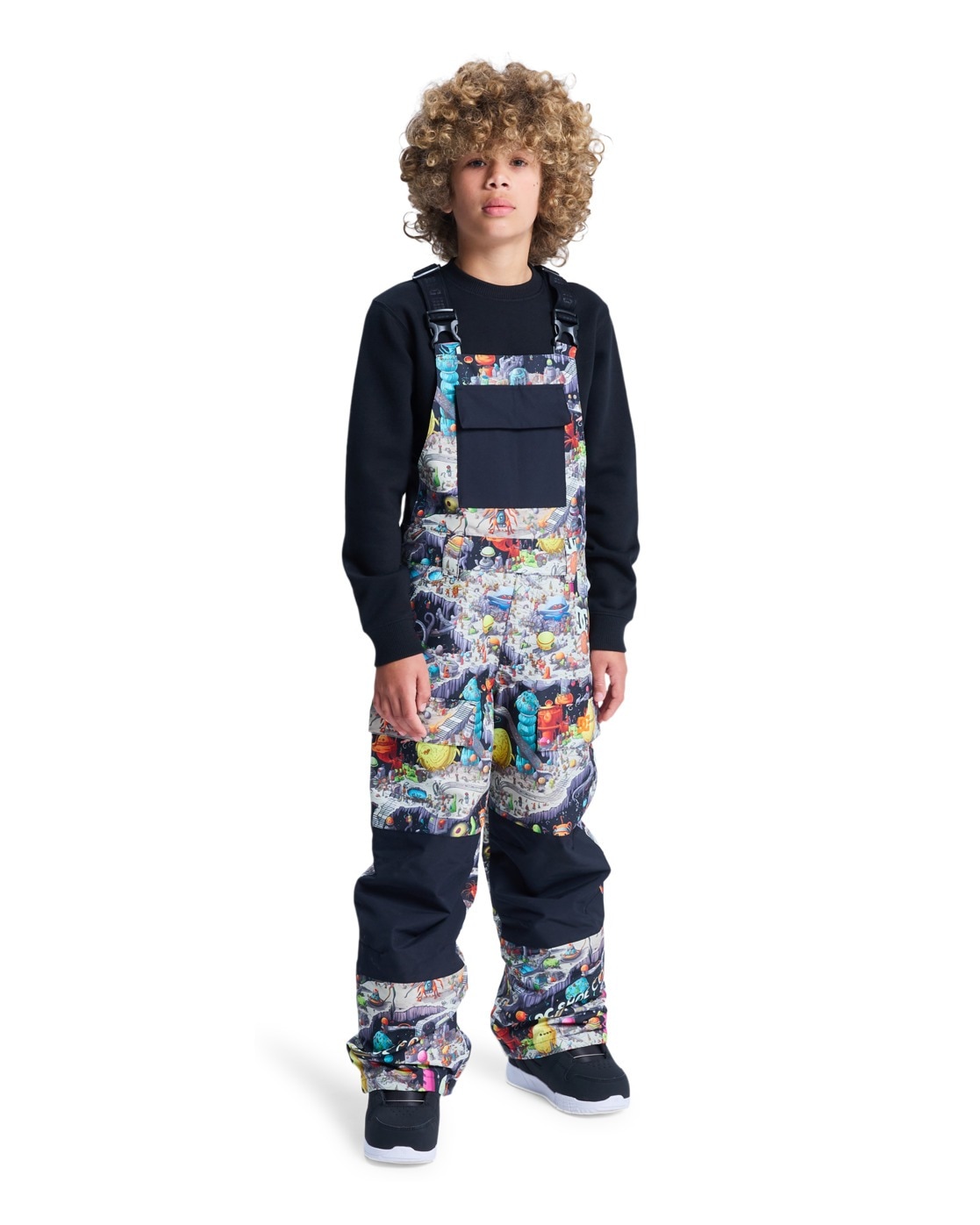 Snowboardhose DC SHOES "Roadblock", Jungen, Gr. 10(140-148cm), schwarz (outer world schwarz), 100% Polyester, Hosen