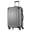 HAUPTSTADTKOFFER - Alex - Luggage Suitcase Hardside Spinner Trolley 4 Wheel Expandable, 65cm, TSA, silver