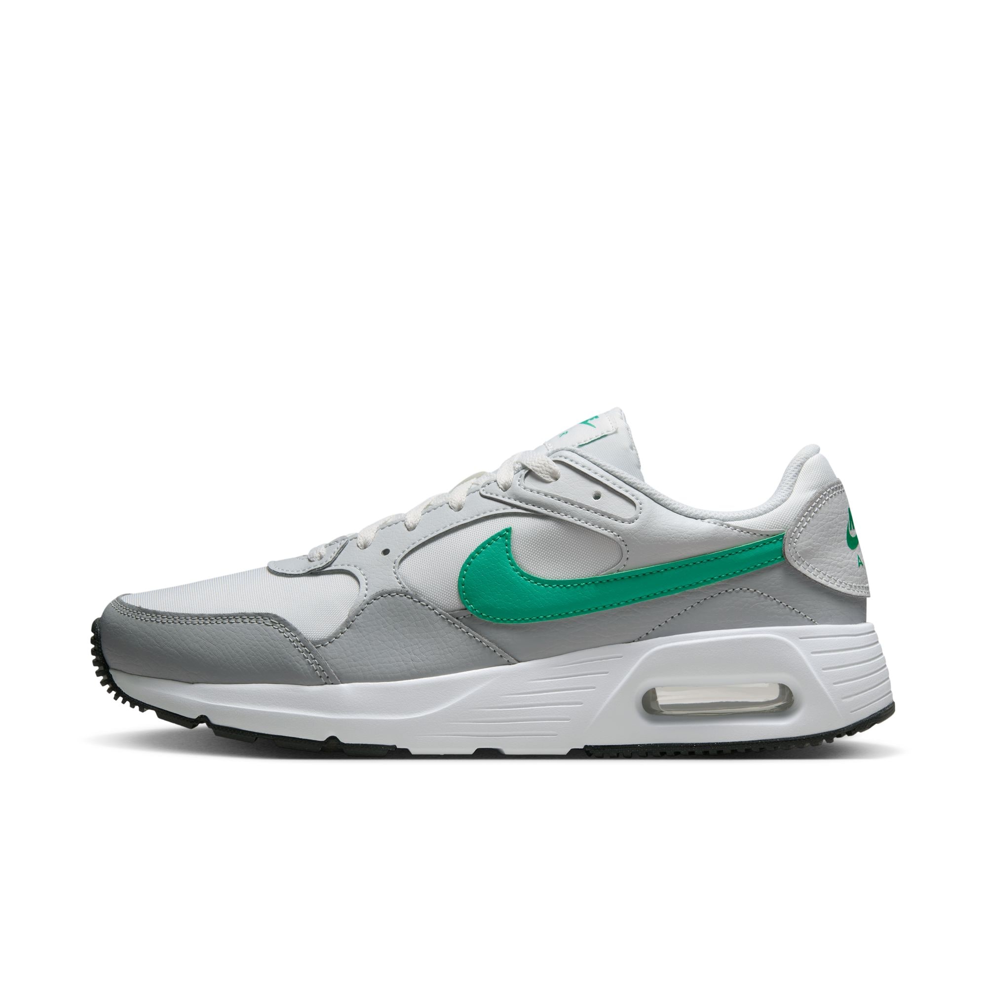 Sneaker NIKE SPORTSWEAR "AIR MAX SC", Herren, Gr. 43, summit weiß, stadium grün, photon dust, Leder, Textil, Schuhe Sneaker