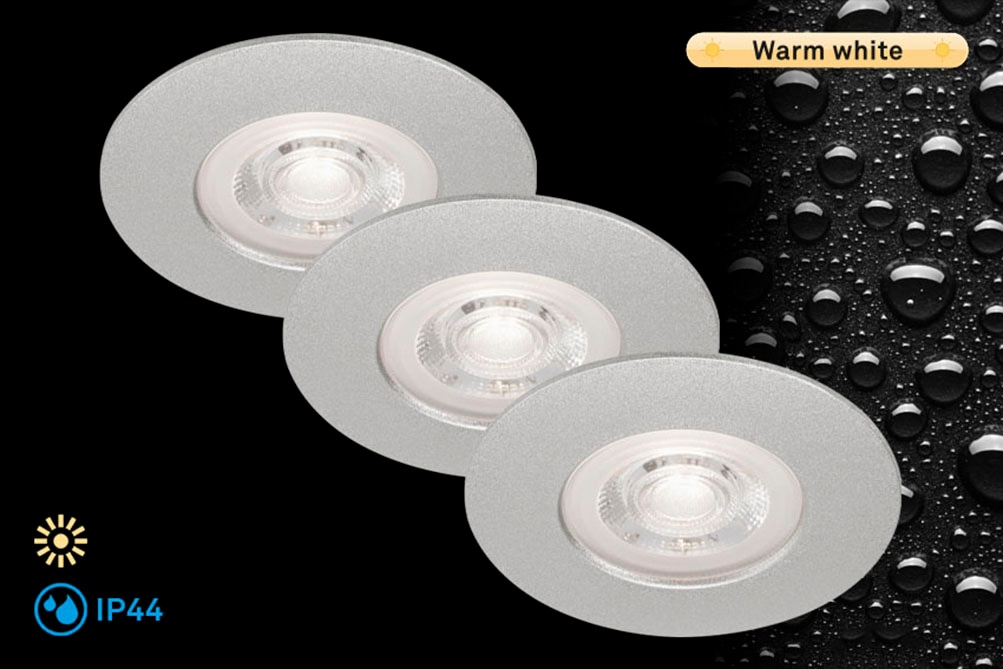 BRILONER LEUCHTEN LED Einbauleuchte "KULANA", silber, Leuchten, LED Einbaustrahler LED Deckeneinbaustrahler