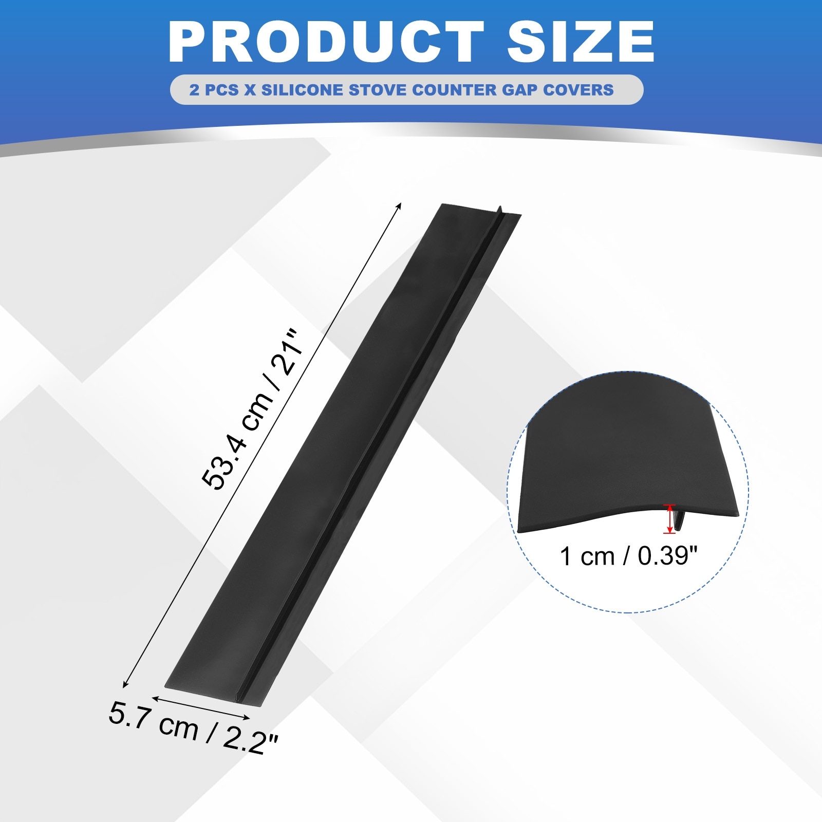 Silicone Stove Gap Covers, Kitchen Stove Gap Filler Heat Resistant Oven Gap Filler Seal Strips