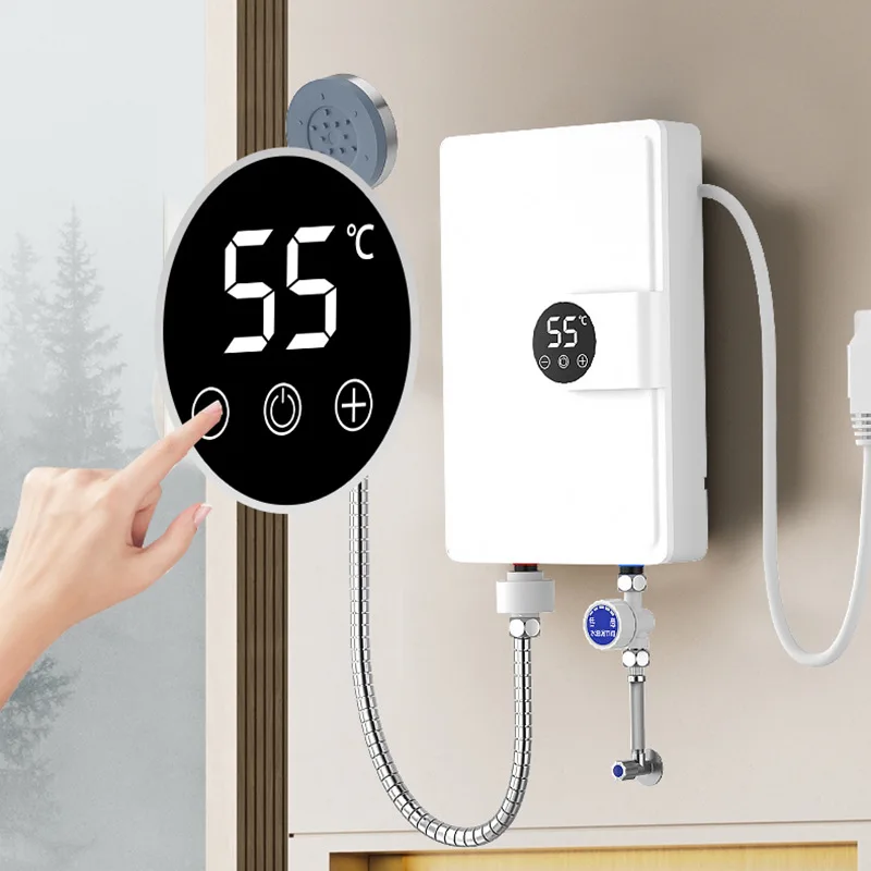 Smart Inverter Elektrischer Warmwasserbereiter Durchlauferhitzer Schnelle Heizung Dusche Durchlauferhitzer mit sofortiger Heizung LED-Touch-Steuerung Image