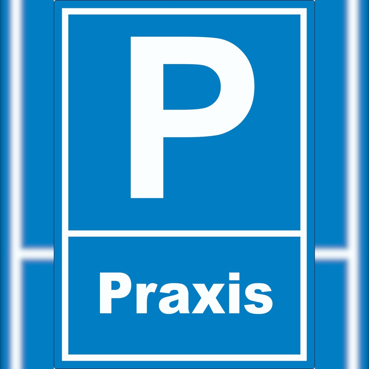 HB-Druck Parkplatz Praxis Aufkleber A6 (105x148mm) Image
