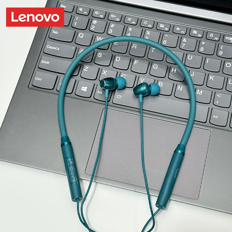 Original Lenovo HE05X Pro Bluetooth Sport Neckband Kopfhörer HiFi Stereo Sound Musik Kopfhörer Lange Batterie Lebensdauer HD Anruf Ohrhörer Image