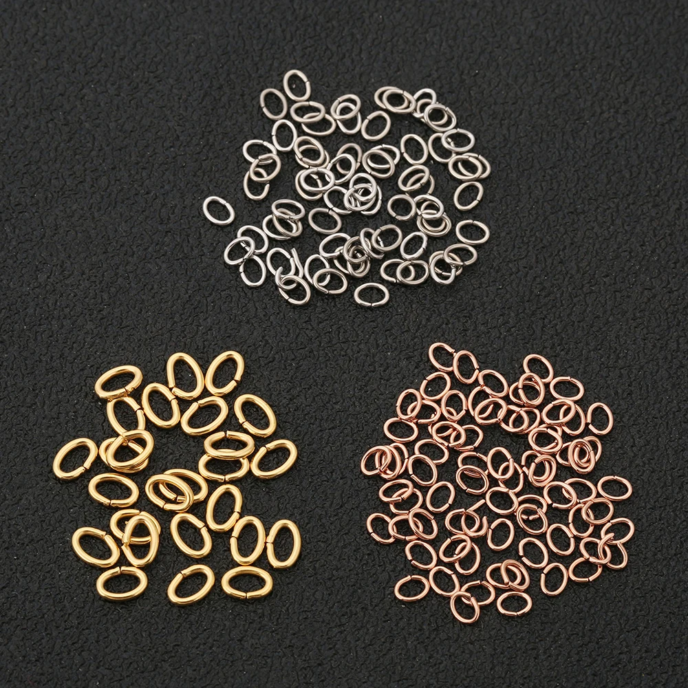100/300 pz/lotto 4-8mm Metallo Mixe Colore Ovale Anelli di Salto Split Anelli Aperti Connettori Per Risultati Dei Gioielli FAI DA TE Che Fanno Forniture