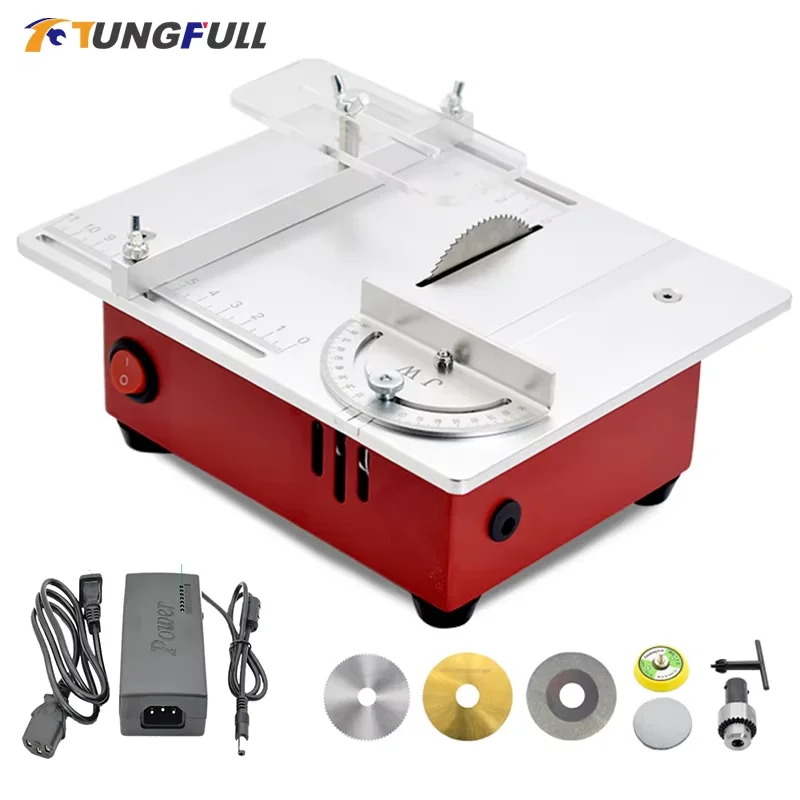 220V Mini scie de Table électrique scies de bureau ménage bricolage outil de coupe artisanat outil de coupe Mini Machine de découpe multifonctionnelle