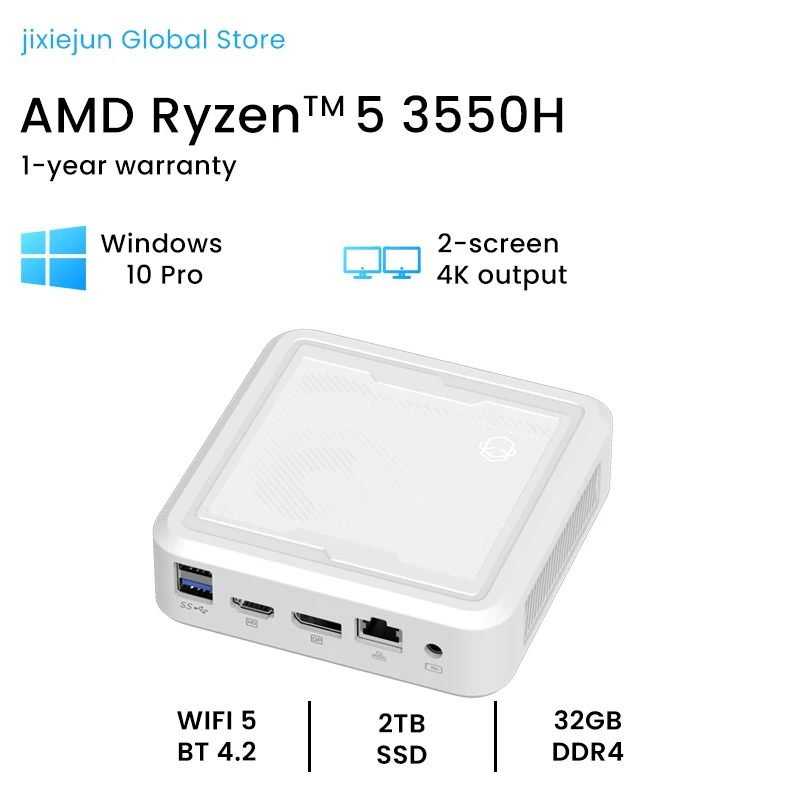 GenMachine AMD Ryzen 5 3550H Mini PC Windows 11 DDR4 8GB16GB 256GB512GB WiFi5 DIY Gaming Computer Pc Gamer