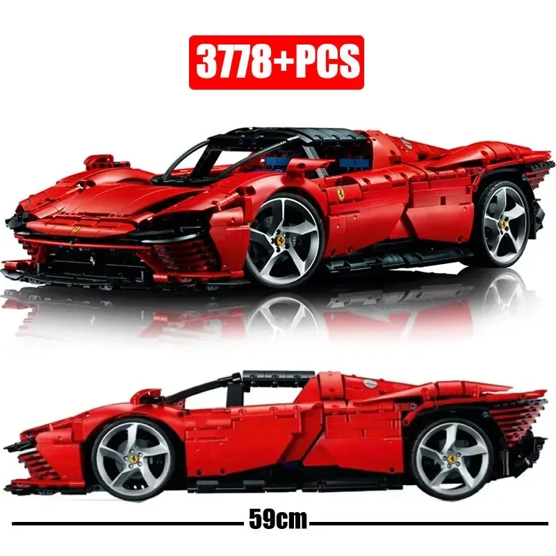 3778PCS Technische Ferraried Daytoinai SP3 42143 Supercar Modell Bausteine Ziegel Spielzeug Für Jungen Mädchen Geburtstag Geschenk Image