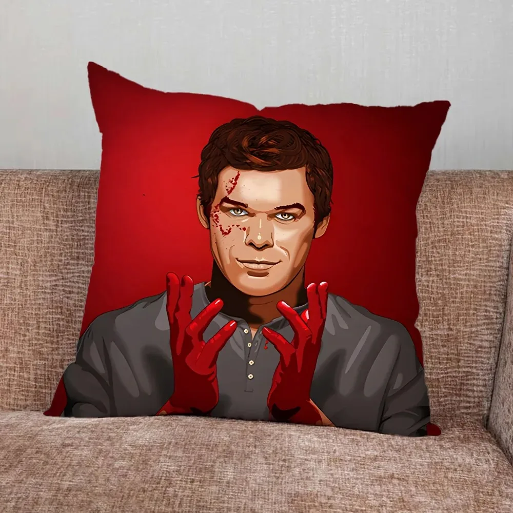 D-Dexter Morgan Kissenbezug für Zuhause, Schlafzimmer, Auto, Büro, Dekoration, Wohnzimmer, Sofa, Kissenbezug geeignet Image