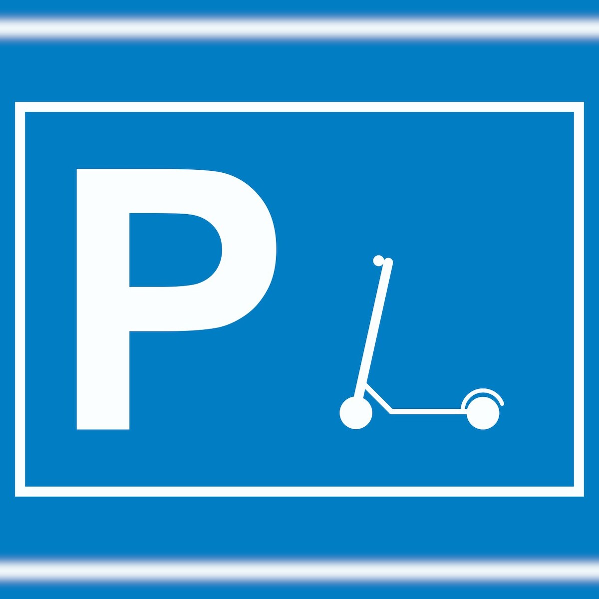 HB-Druck E-Scooter Parkplatz Schild waagerecht A1 (594x841mm) Image
