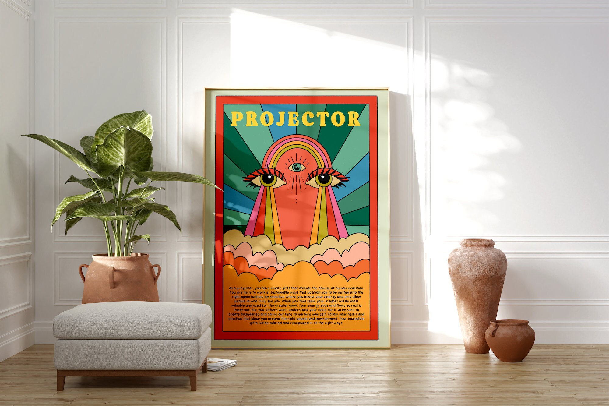 Stampa da parete dal design umano Proiettore dal design umano Decorazione da parete Proiettore Poster dal design umano Stampa da parete astrologia Dec