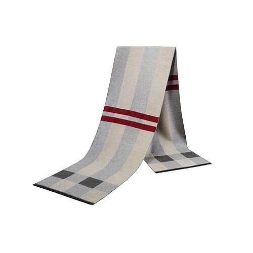 Weihnachtsschal für Herren mit Karomuster, Polyestermaterial, mehrere Farben, perfekt für Wintermode und als Weihnachtsgeschenk Image
