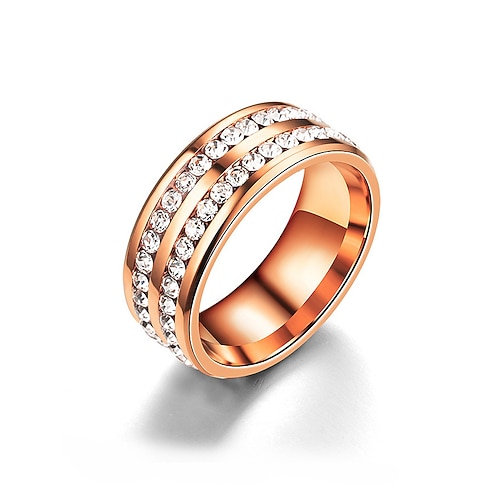 Weihnachtsring aus Titanstahl für Herren mit roten und blauen Kristallsteinen, mehrere Farben, perfekt für die Feiertage und als Geschenk Image