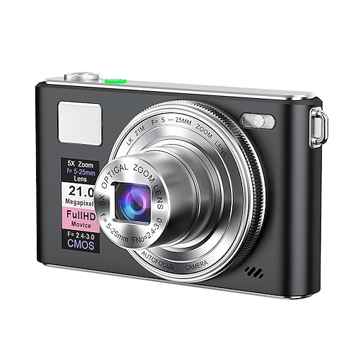 2025 neue 4K-FHD-Digitalkamera mit 64-GB-Karte, kompakte kleine, günstige Kameras, wiederaufladbare Fotokamera, 64-MP-Autofokus-Kamera, sehr gut geeignet für Einsteiger in die Fotografie und Image