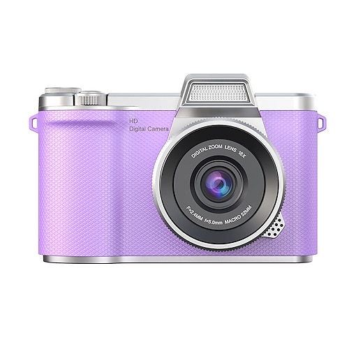 1080P HD Tragbare CCD Kamera mit 4K Linse Klappbildschirm USB wiederaufladbarer Lithium-Polymer-Batterie für Anfänger Reise Vlogging Perfektes Valentinstagsgeschenk für Anfänger Fotografie Modern Image