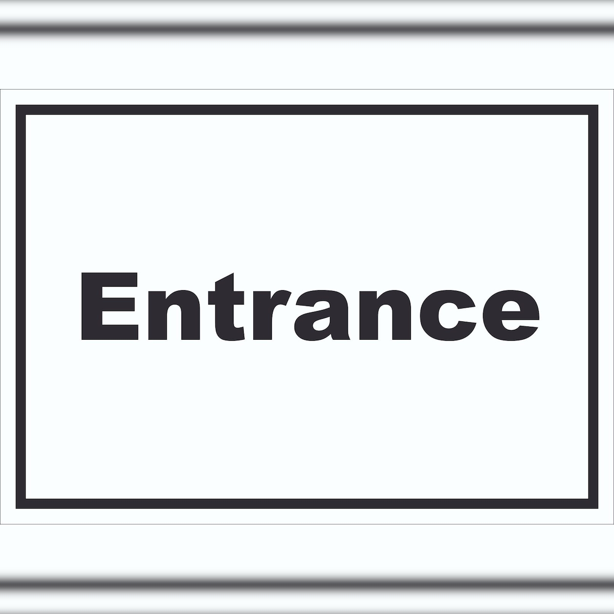 HB-Druck Entrance Schild mit Text Eingang waagerecht A3 Rückseite selbstklebend Image