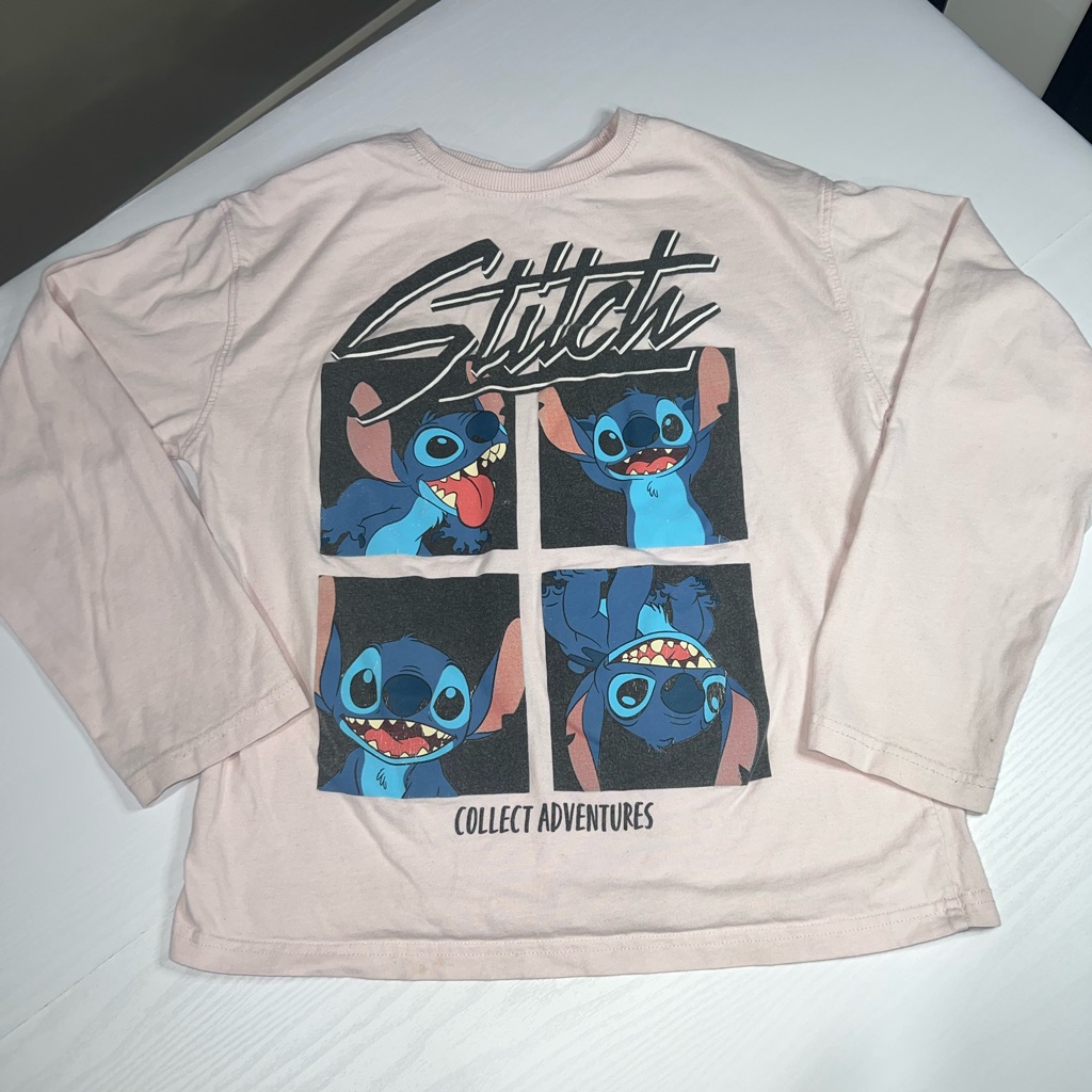 Disney Shirts & Tops | Disney X Zara Kids 11-12 T-Shirt Pink Lilo & Stitch Very Good Condition | Color: Pink | Size: 11-12