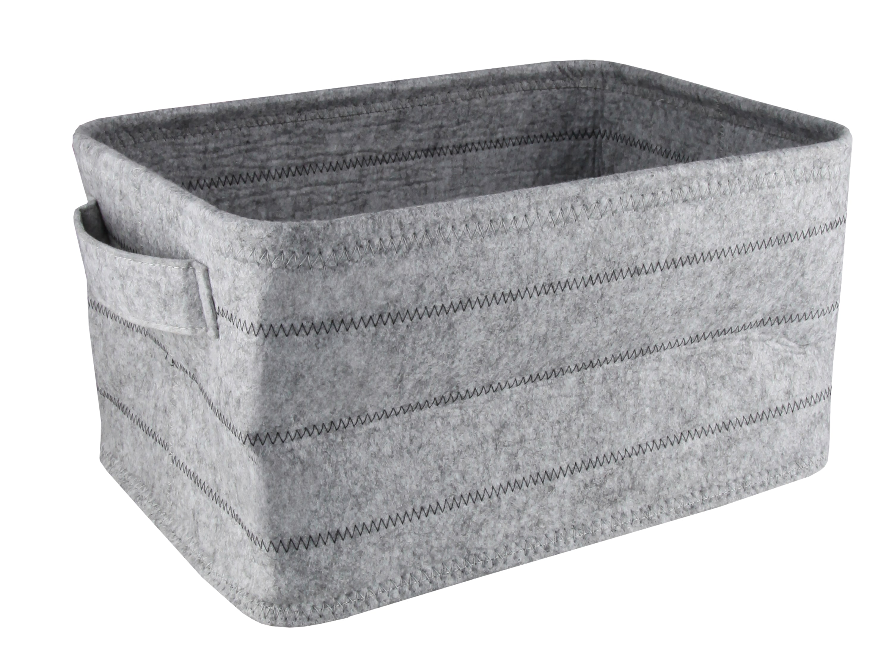 Aufbewahrungskorb KLEINE WOLKE "Ticino", auster, B:36cm H:20cm T:25cm, Polyester, Aufbewahrungsboxen