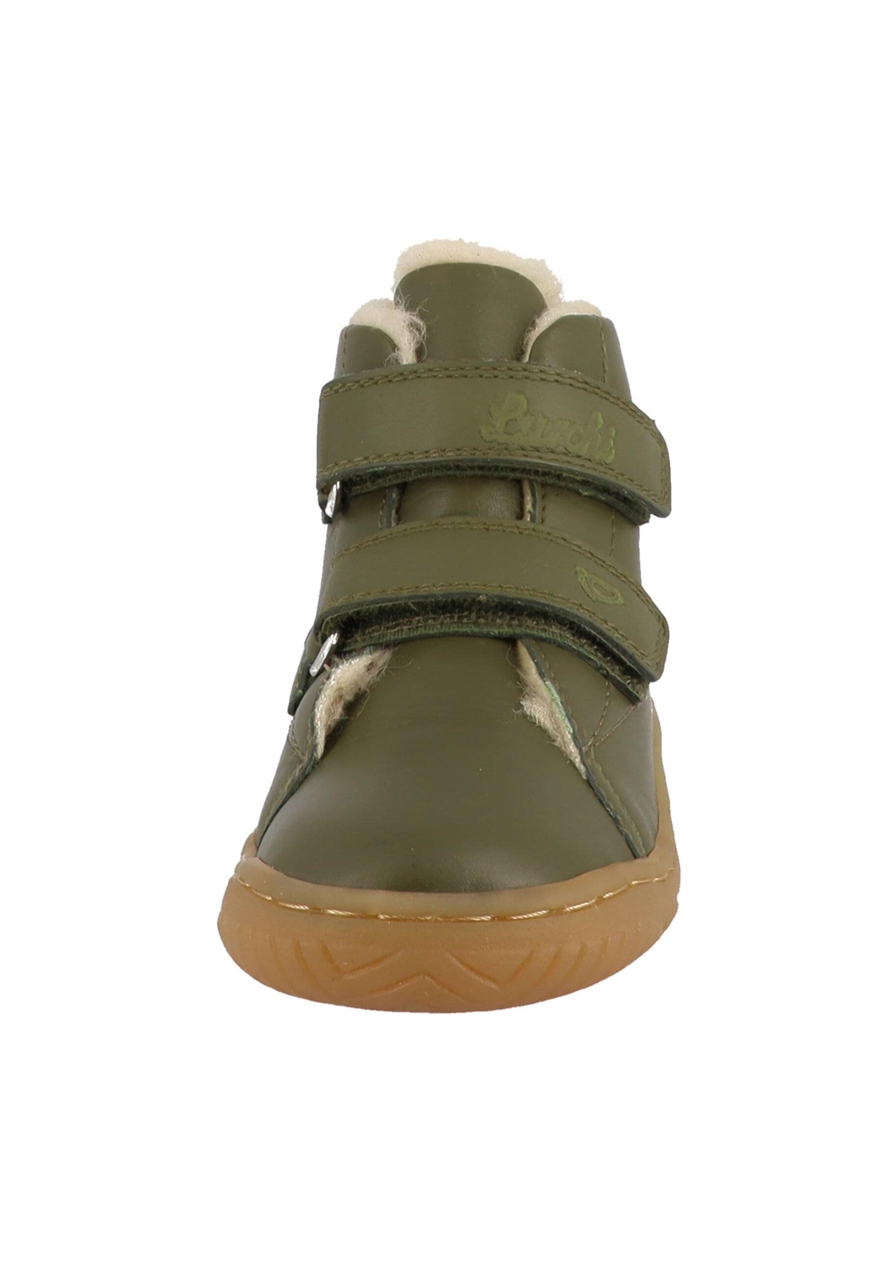 Stiefel LURCHI "Lurchi Joker Barefoot", Damen, Gr. 27, olive, Leder, Schuhe Stiefel