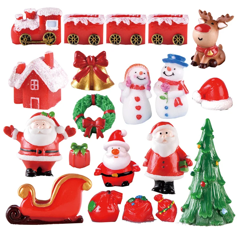 Figurine Miniature de noël, arbre de père noël, cerf, bonhomme de neige, modèle maison de poupée, Animal, maison féerique, jardin, accessoires de décoration modernes, nouvelle collection