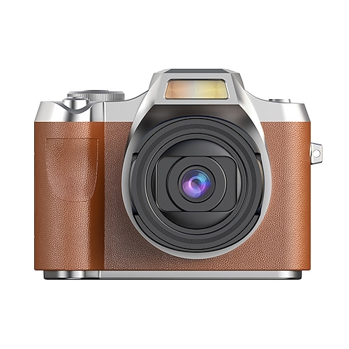 Fotocamera digitale HD 1080p con 64 MP e flash, ricarica USB, design retrò, compatta per viaggi e fotografia quotidiana