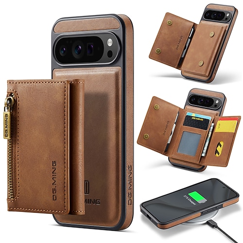 telefono Custodia Per Google Pixel 10 Pro XL Pixel 10 Pro Pixel 9 Pro Pixel 9 Pro XL Pixel 8 Pro Pixel 8 Pixel 9 Copertura Posteriore Resistente agli urti Retrò TPU PC Pelle PU