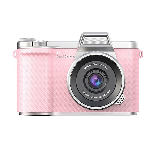 Telecamera CCD portatile HD 1080p con obiettivo 4k e schermo ribaltabile Batteria ai polimeri di litio ricaricabile tramite USB per principianti vlog di viaggio - regalo perfetto per Natale