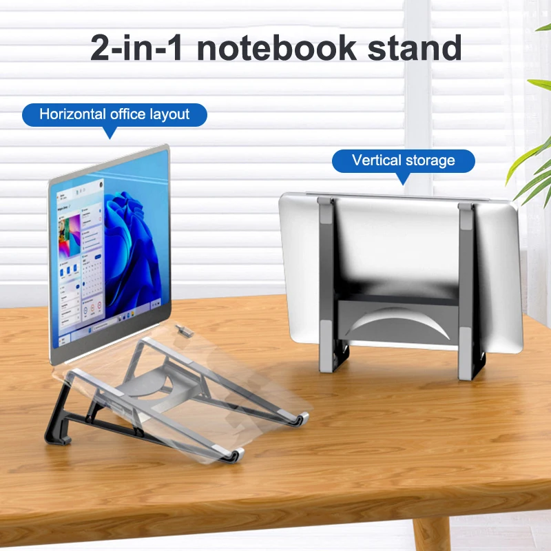 2-in-1-Laptop-Vertikalhalter, Notebook-Computer, Tablet-Ständer, Erhöhungshalterung für MacBook, iPad Pro, für den Einsatz im Büro und im Studio Image