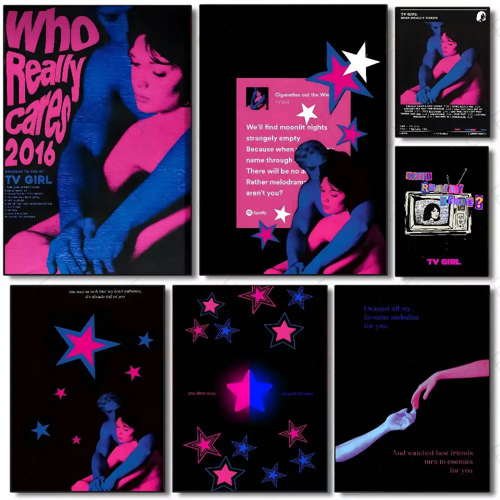 Who Really Cares-T-TV Girl Album-Poster, Kunst mit Drucken, für Zuhause, Schlafzimmer, Wohnzimmer, Dekoration, Geschenk Image