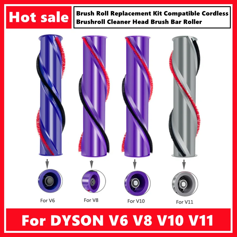 Für Dyson V6 V8 V10 V11 Direct Drive Elektrische Boden Pinsel Roller Pinsel Wichtigsten Pinsel Ersatz Staubsauger Zubehör Image
