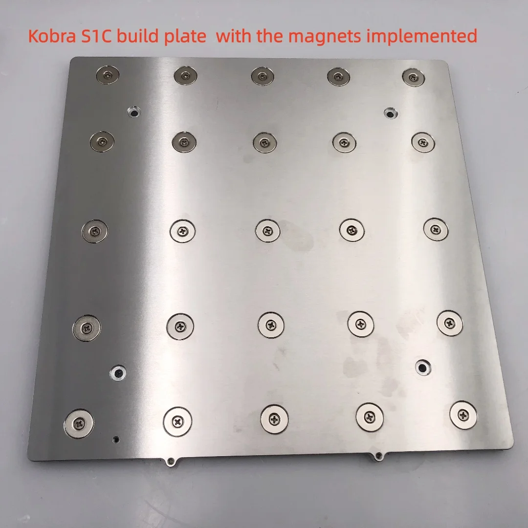 Funssor Neue Version Anycubic Kobra S1/S1C Upgrade Kit 8 mm CNC-Bauplatte aus Aluminiumlegierung mit den Magneten implementiert Image