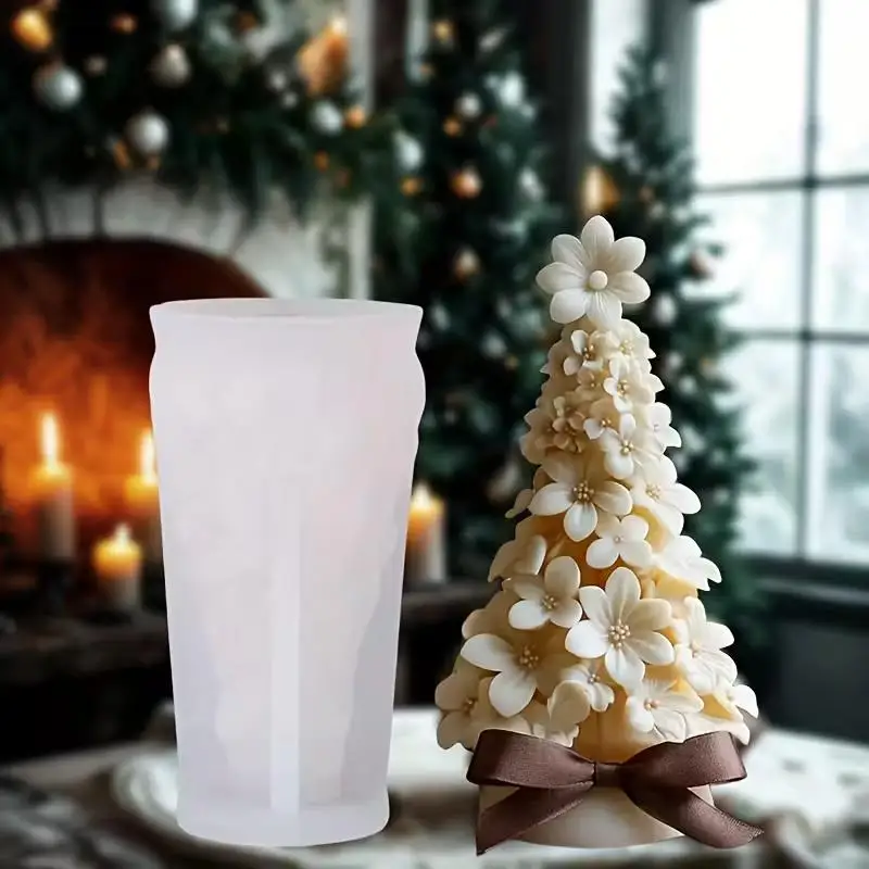 Weihnachtsbaum 3D Silikon Kerze Form DIY Weihnachten Party Dekoration Aromatherapie Gips Herstellung Formen Hause Ornament Geschenke Image