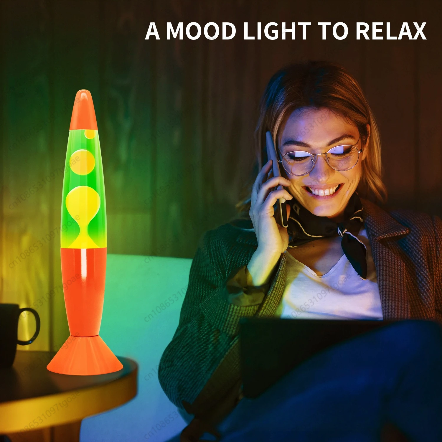 Dekorative Lavalampe, Nachtlicht, dekorative Wachslampe, 33 cm, 14 Zoll, Lavalampe