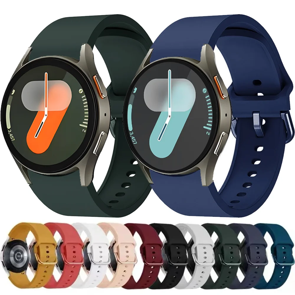 Silikonarmband für Samsung Galaxy Watch 6 4 Classic 47 mm 46 mm/47 mm 5 Pro 45 mm Sportarmband Gürteluhr 7 6 5 4 40 mm 44 mm Correa Image