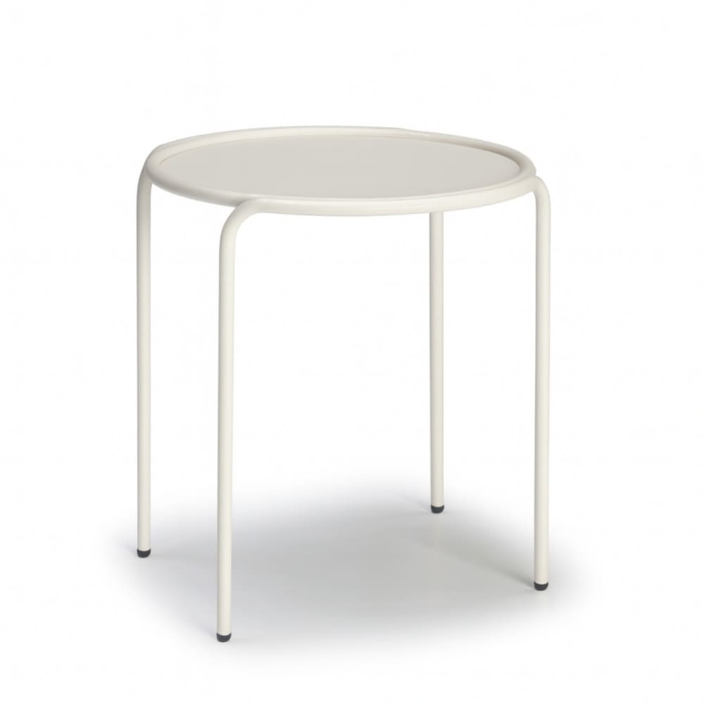 Table d'appoint en métal blanc