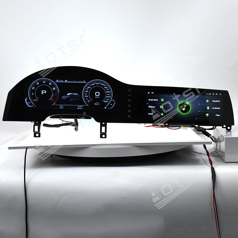 Android 13 CarPlay Für Audi Q7 4L 2008-2018 Auto Dashboard LCD Digital Instrument Tacho Dual Bildschirm Auto multimedia-Player Image