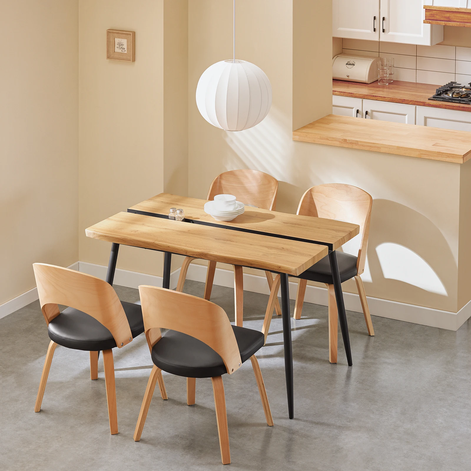 SoBuy FWT110-N Esstisch Bistrotisch Stehtisch Küchentisch Küchentresen Vintage Braun BHT ca. 120x75x78cm Image