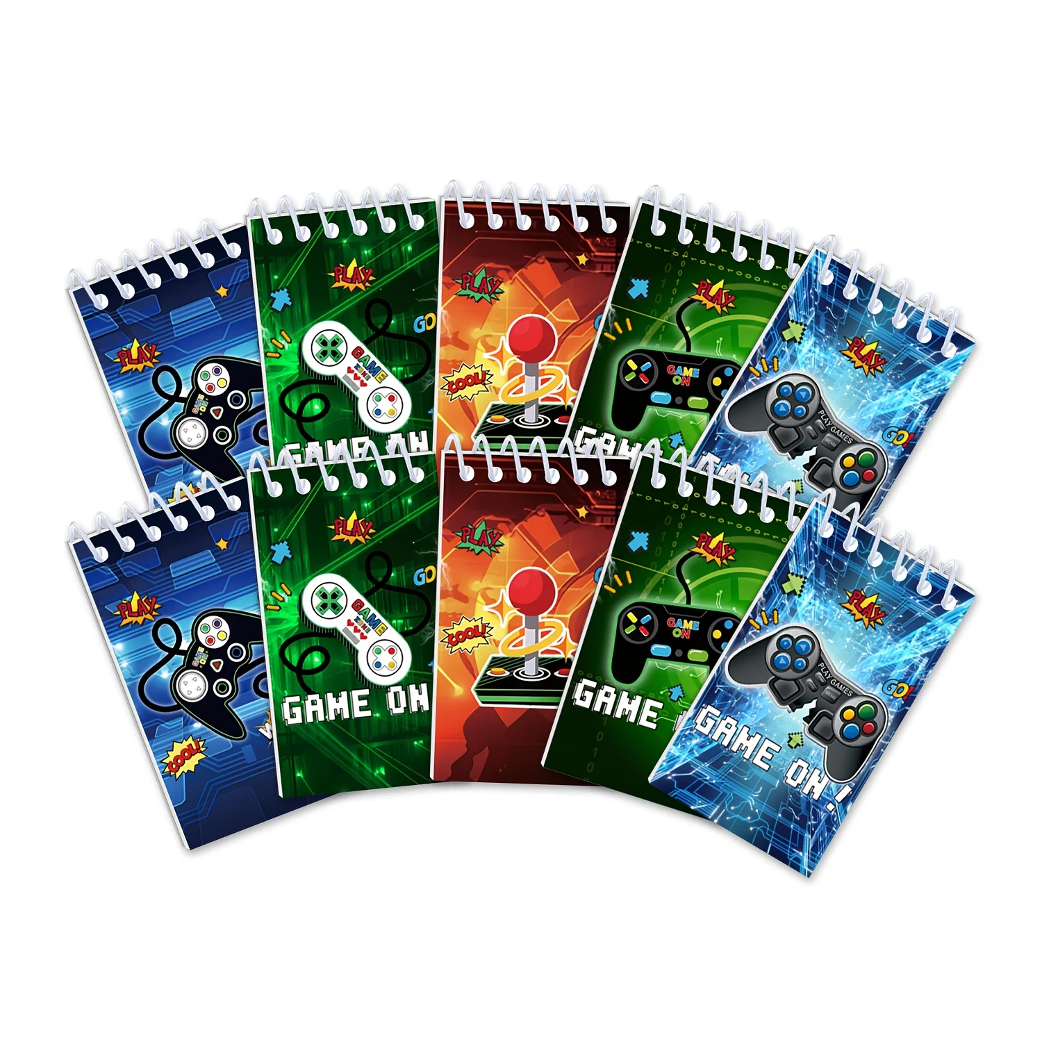 10 game mini notebooks, video game notebooks, suitable for birthday party gifts with video game themes and classroom supplies fo