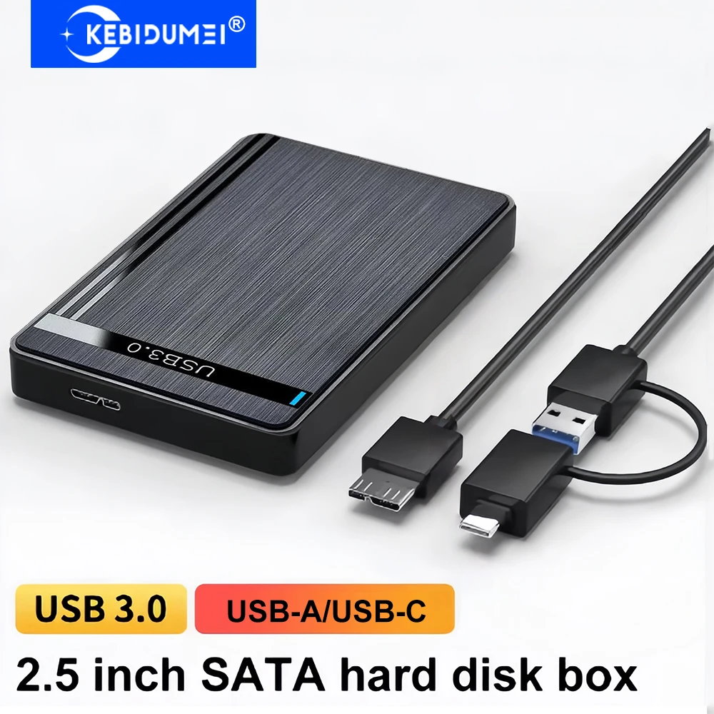 Boîtier de disque dur SATA 2.5 pouces, boîtier de disque dur USB 3.0, boîtier de disque dur Mobile pour stockage externe SSD, boîte de disque dur, vitesse 6Gbps, Plug and play