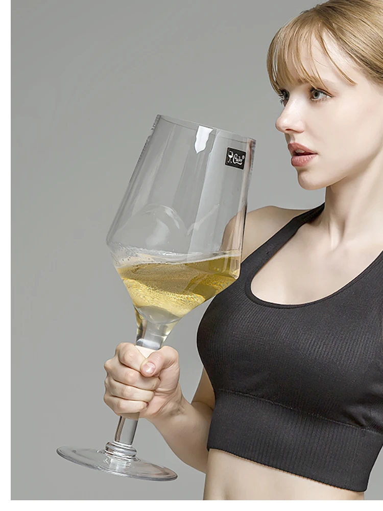 Riesiges Weinglas, bleifreies Glas, kann 3800 ml Wein aufnehmen, perfekt für Partys für Erwachsene, Versammlungen, Feiern und mehr Image
