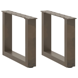 vidaXL Couchtischbeine U-Form 2 Stk. Naturstahl 30x(30-31) cm Stahl Image