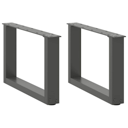 vidaXL Couchtischbeine U-Form 2 Stk. Anthrazit 50x(30-31) cm Stahl Image