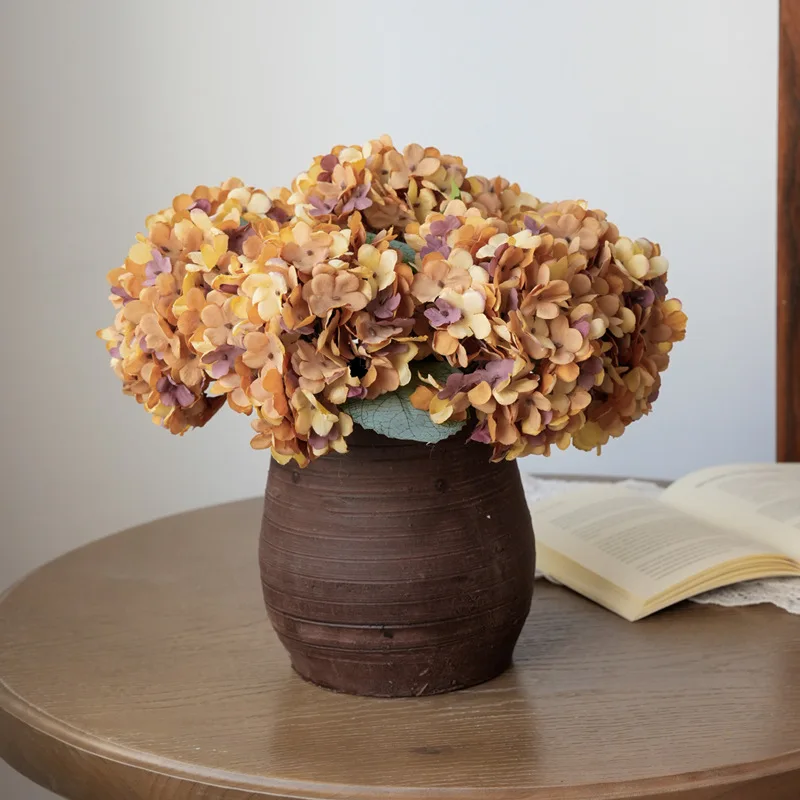 1PC Gestickte Kugel Simulation Blume Gefälschte Blume Dekoration Hause Wohnzimmer Esstisch Dekoration Hochzeit Image