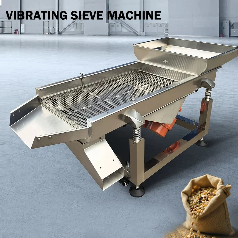 Vibrierende Siebmaschine 30*80 Lebensmittel lineare elektrische Siebmaschine für die Partikel aus Edelstahl Image