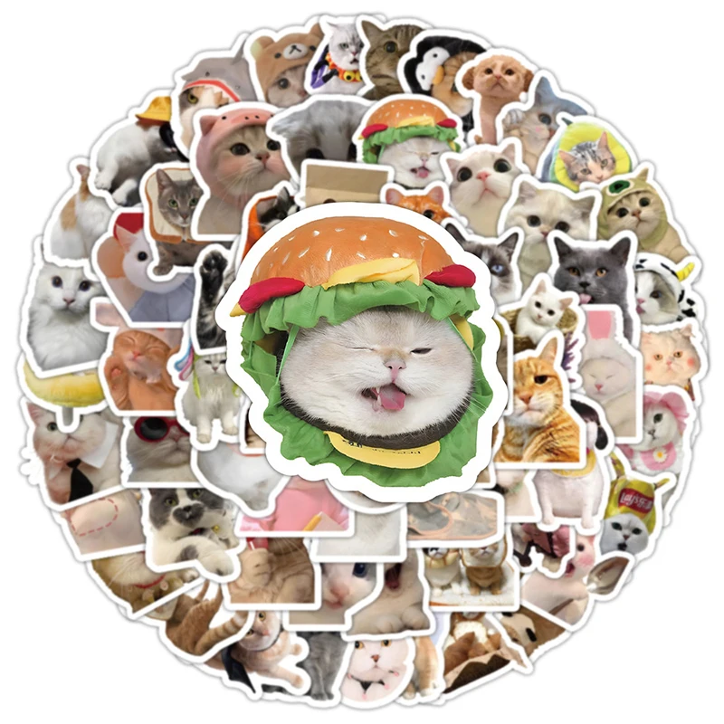 10/50/100 Stück lustige süße Katze Aufkleber Katze DIY Aufkleber Scrapbooking Telefon Laptops Gepäck Skateboard dekorative wasserdichte Aufkleber Image
