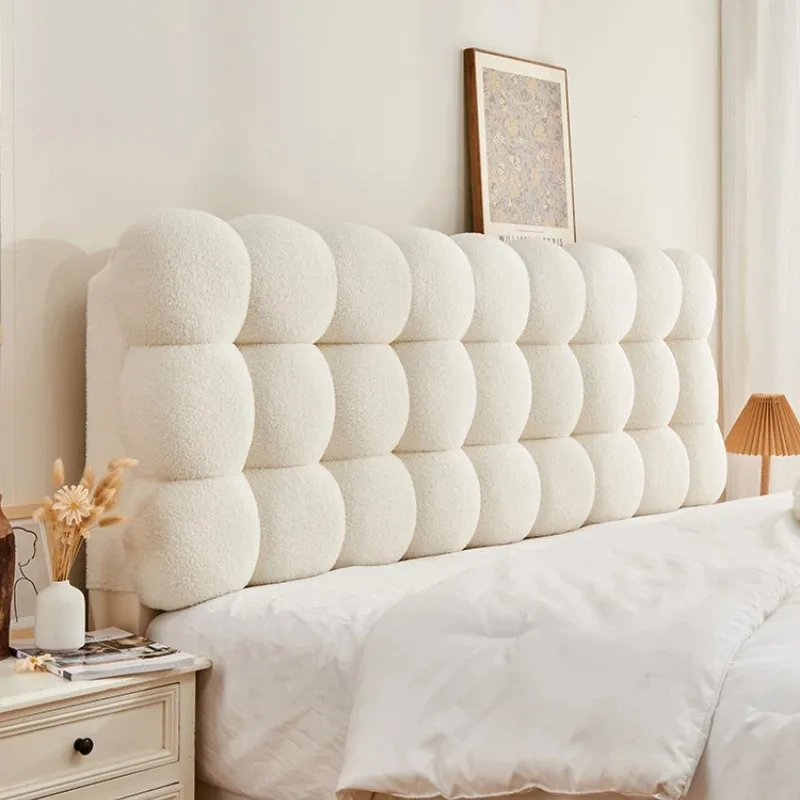 Schneeball Tatami Rückenlehne Kopfteil Weiches Kissen Wolke Schwamm Selbstklebende Abdeckung Anti-kollision Kissen Creme Wind Bett Kopf Image